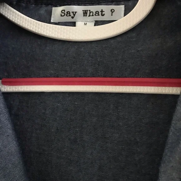 Embroidered Denim Tunic with Floral Design - Picture 3 of 3